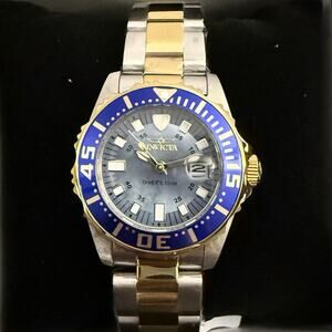 Invicta Pro Diver Swiss Rhonda Woman’s Watch, Two Tone, Mother Of Pearl Dial-30m